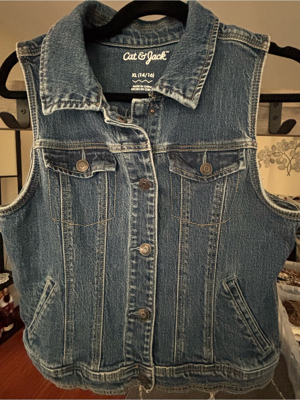 Cat & Jack Blue Sleeveless Denim Vest